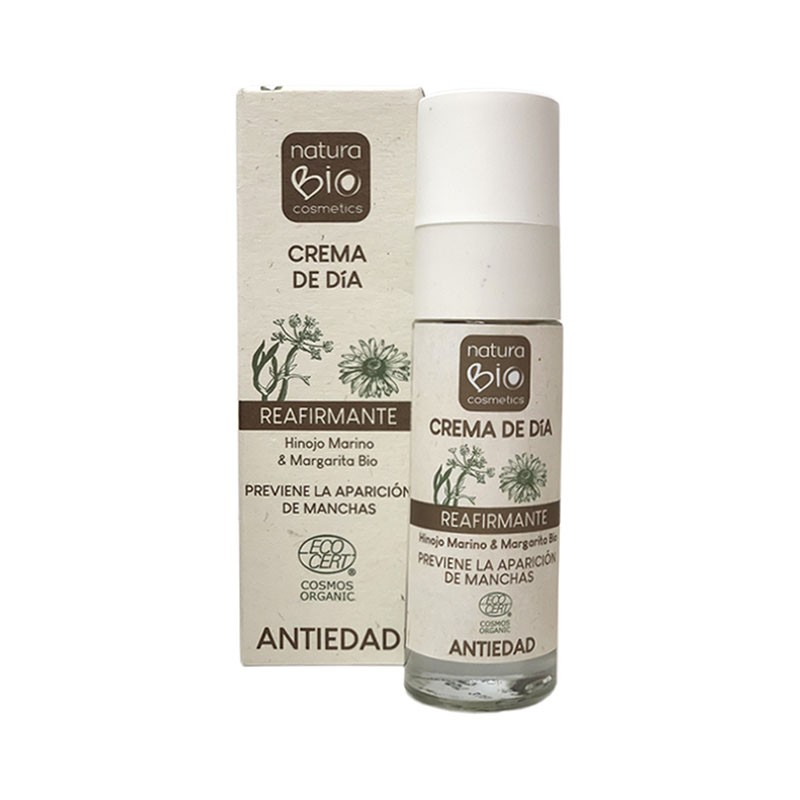 Crema de Día Reafirmante Antiedad Hinojo NaturaBio Cosmetics, 30 ml.