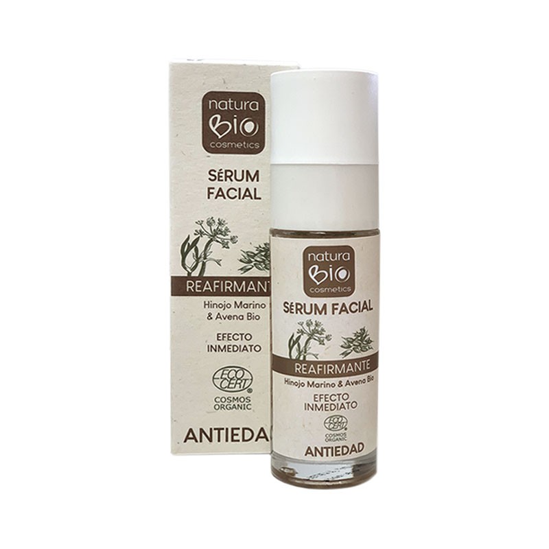 Sérum Facial Reafirmante Antiedad NaturaBio Cosmetics, 30 ml.