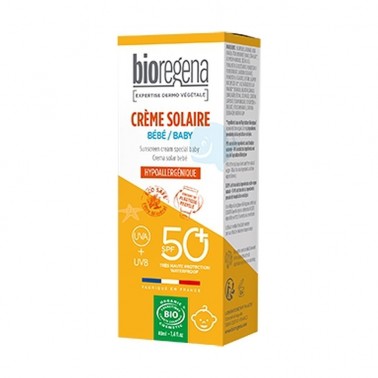 Crema Solar Especial Bebé Bio SPF50+ Bioregena, 40 ml.