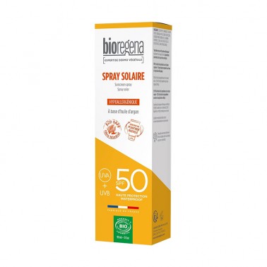 Spray Solar Bio SPF50 Crema Bioregena, 90 ml.