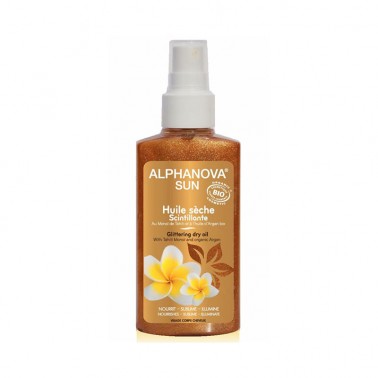 Aceite Seco Radiante con Purpurina BIO Alphanova, 125 ml.