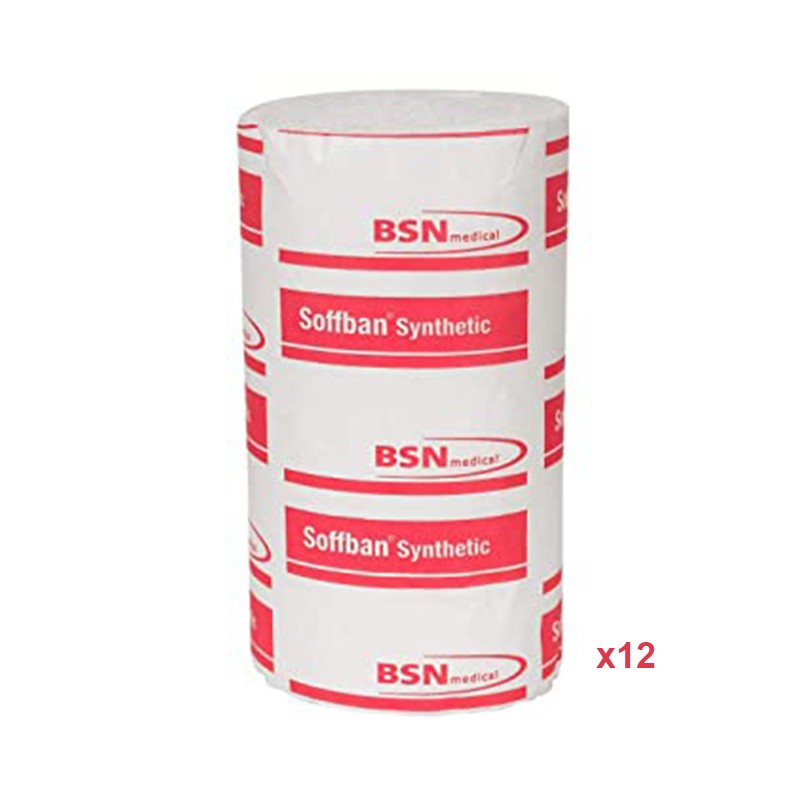 Soffban Relleno sintético no estéril Blanco 7,5 cm x 2,7 m BSN, 12 uds.