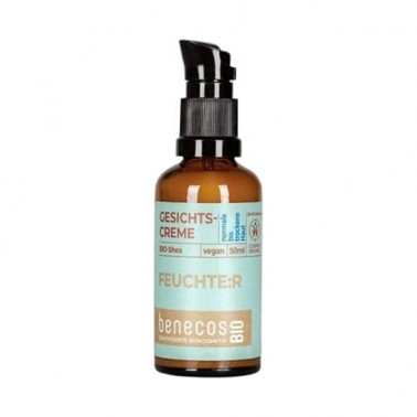 Benecos Crema Facial Piel Normal y Seca Karité Bio, 50 ml.