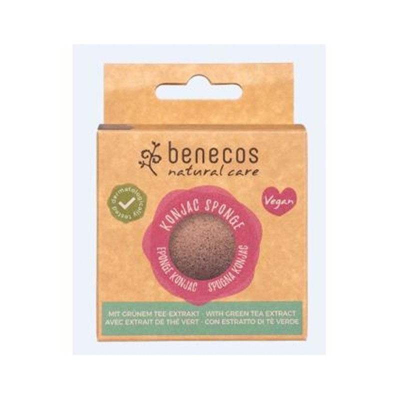 Benecos Esponja Konjac Te verde Piel Mixta