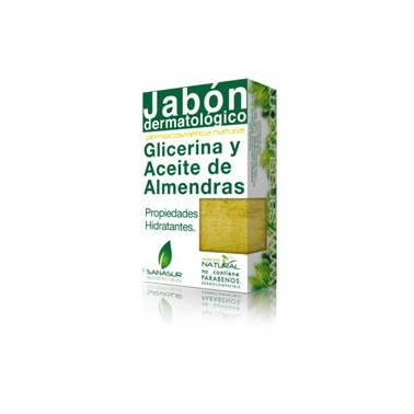 Jabón Glicerina Aceite de Almendras Sanasur, 100 gr.