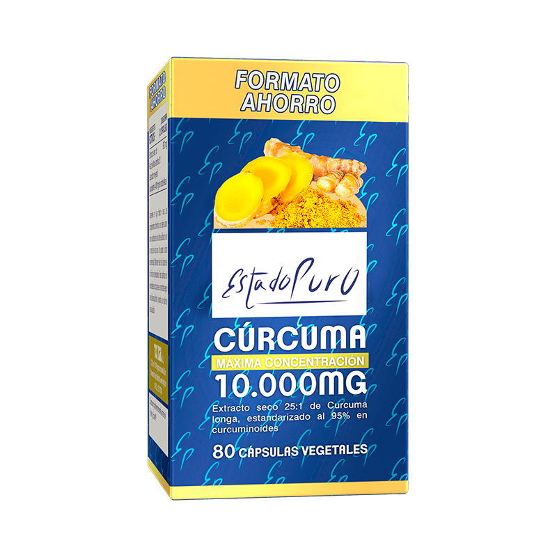 Cúrcuma 10.000 mg Estado Puro Tongil, 80 Cap.