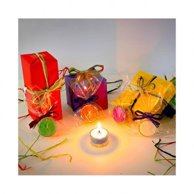 Vela de Té con velero de cristal