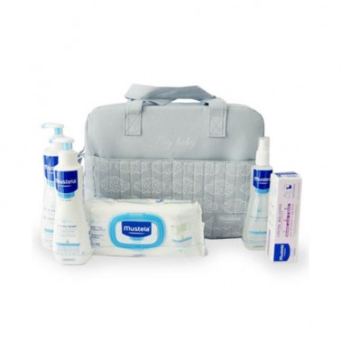 Bolsa Gris 5 productos bebé Mustela