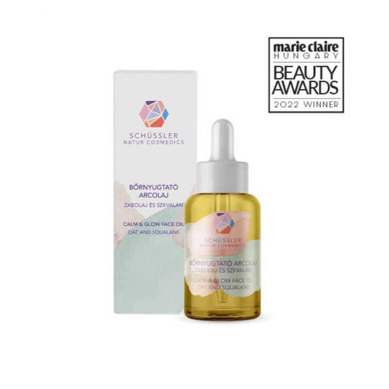Aceite Facial Calm & Glow Schussler Natur Cosmedics, 25 ml.