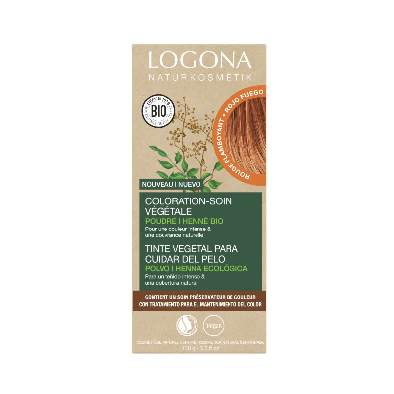 Colorante vegetal Cobre Intenso Logona, 100 gr.