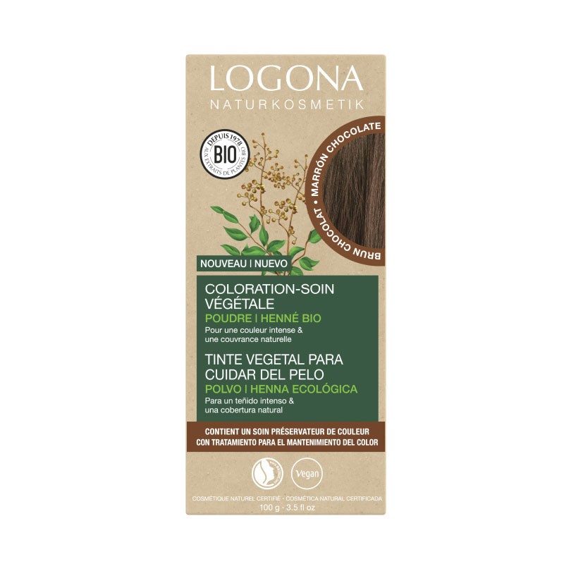 Colorante vegetal Marrón Chocolate Logona, 100 gr.