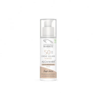 Algamaris Crema facial solar color Marfil SPF50 BIO, 50 ml