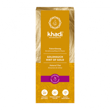 Tinte herbal color rubio toque dorado Khadí, 100 gr.