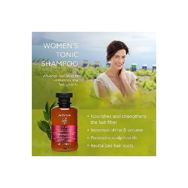 APIVITA Champú tonificante para mujeres para la caída del cabello, 500ml.