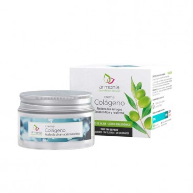Armonía Crema Colágeno con aceite de oliva y ácido hialurónico, 50 ml.