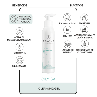 Oily SK Cleansing Gel Atache, 115 ml.