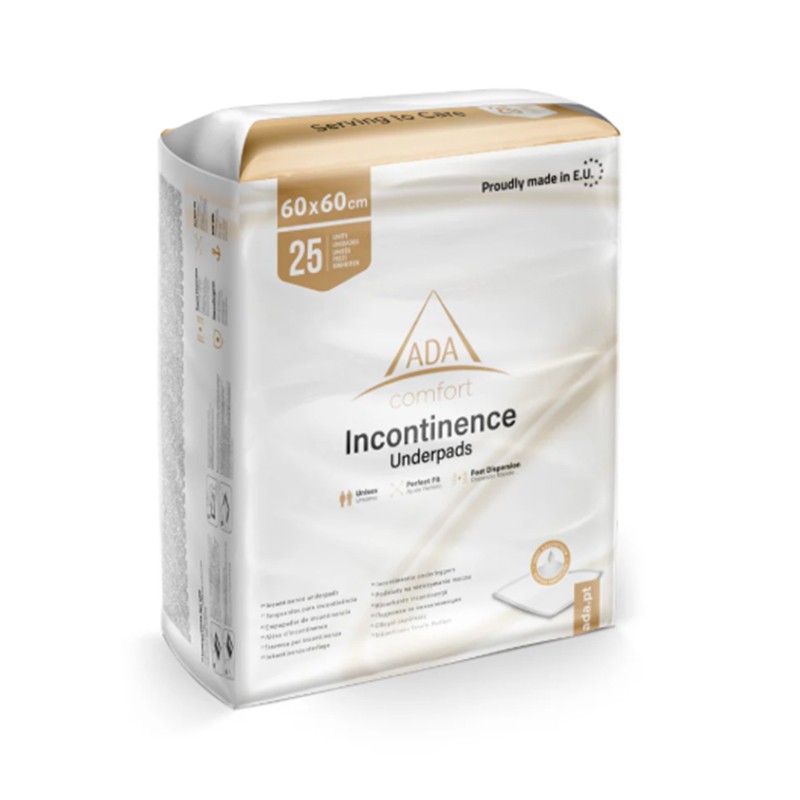 Ada Group Empapadores 60 X 60 Desechables Incontinencia, 25 unidades