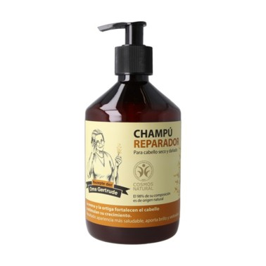 Champú Reparador Avena y Ortiga Oma Gertrude, 500 ml.