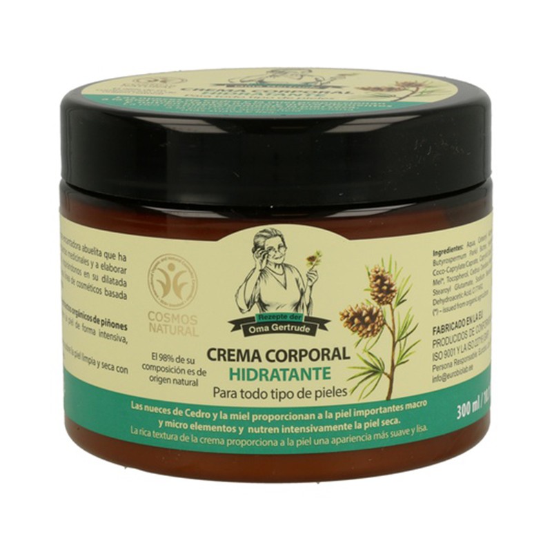Crema corporal hidratante Cedro y Miel Oma Gertrude, 300 ml.