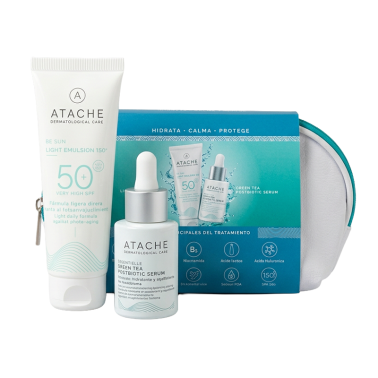 Neceser BeSun Light Emulsion + Green Tea Postbiotic Serum Atache
