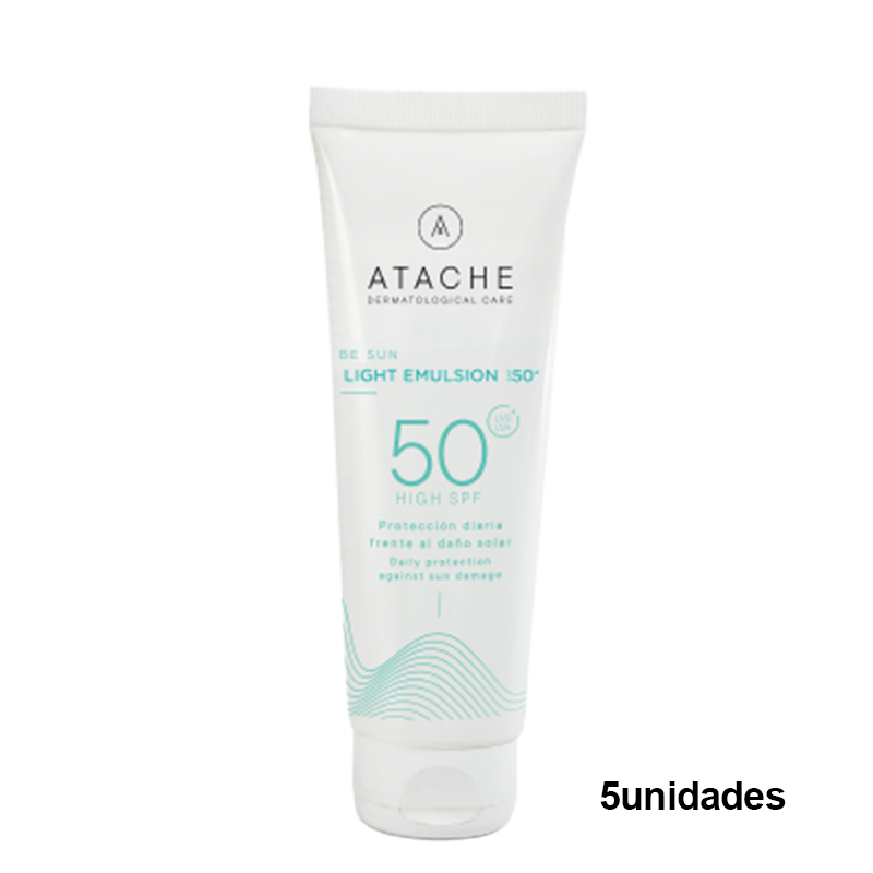 Be Sun Light Emulsión SPF50+ Atache, 75 ml. - 5 unidades