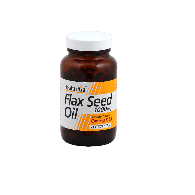 Aceite de Linaza Flax Seed Oil Health Aid, 60 cap.