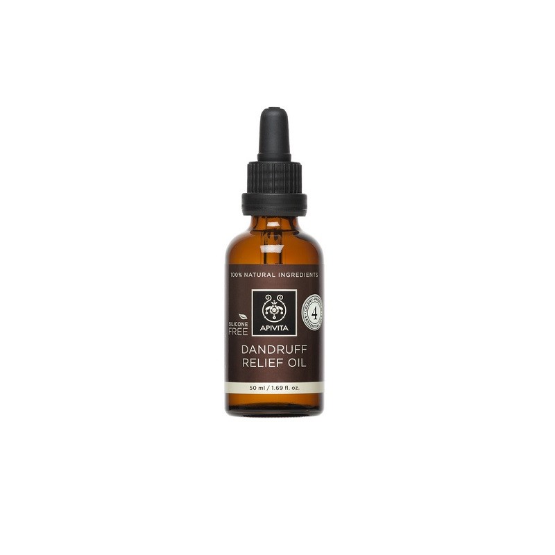 APIVITA Aceite anticaspa calmante para caspa seca o grasa, 50 ml.