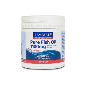 Aceite de Pescado Puro Omega 3 Alta Potencia Lamberts, 120 perlas