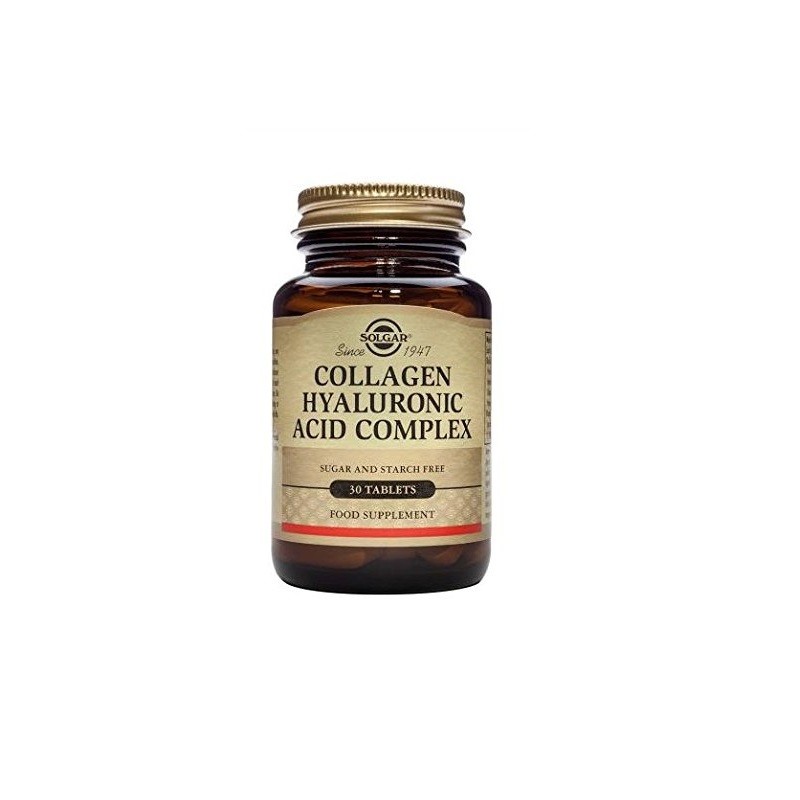 Colagen Acido Hialurónico complez 120 mg. Solgar, 30 comp.