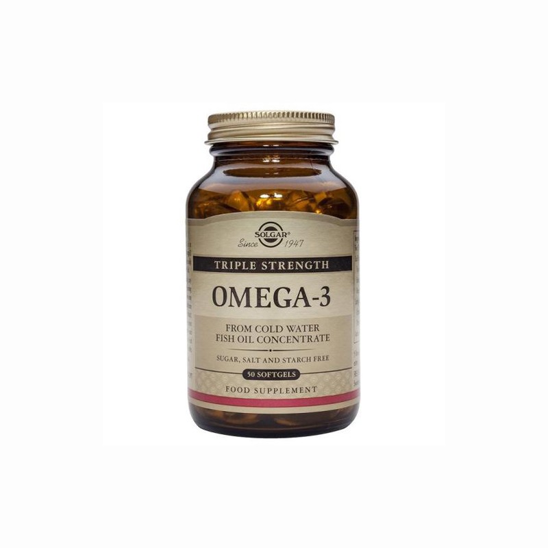 Omega 3 Triple concentración Solgar 50 cap blandas