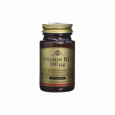 Vitamina B12 (cianocobalamina) 100 mcg. Solgar, 100 comp.