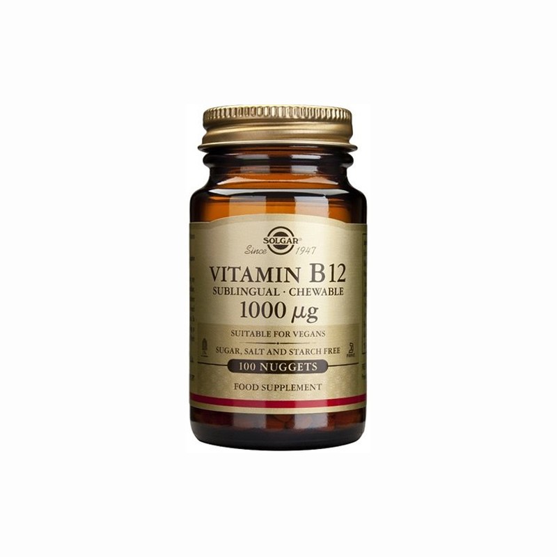 Vitamina B12 cianocobalamina 1000 mcg. Solgar