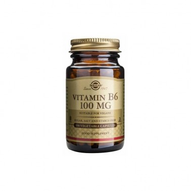 Vitamina B6 100 mg. (piridoxina) Solgar, 100 cap. veg.