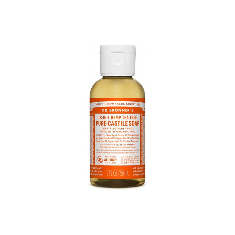 Jabón Líquido árbol del te Dr. Bronner´s, 60 ml.