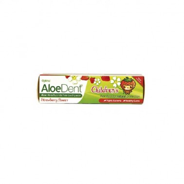 Dentífrico Aloe Vera sin fluor (fresa) niños Optima, 50 ml.