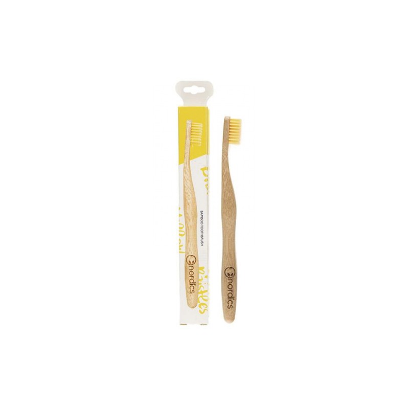 Cepillo dental Bambú Amarillo Nordics
