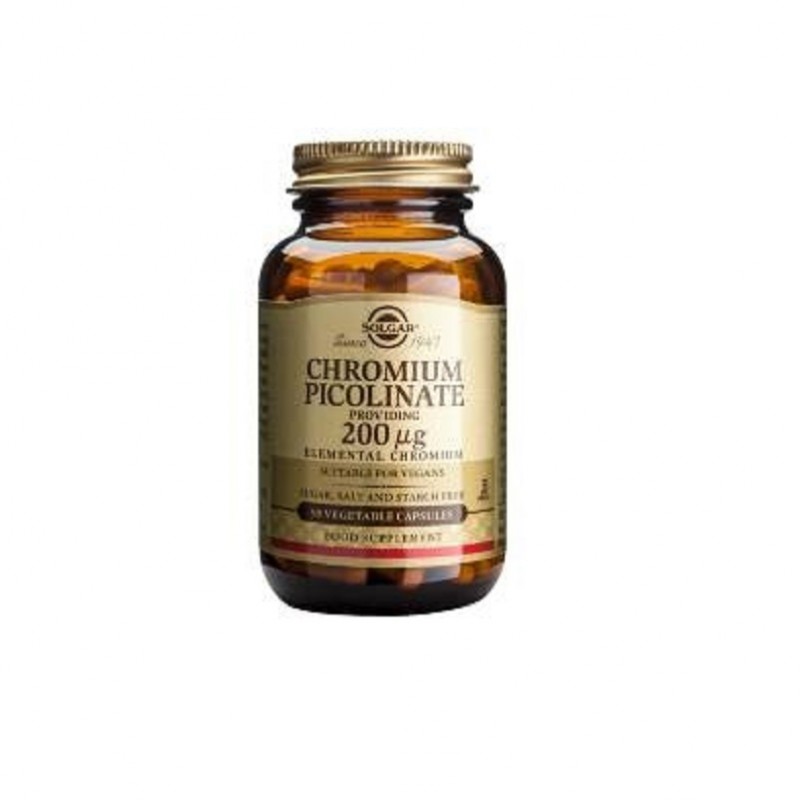 Cromo Picolinato 200mcg Solgar, 90 cápsulas