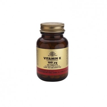 Vitamina K Natural 100 mcg. Solgar, 100 comp.