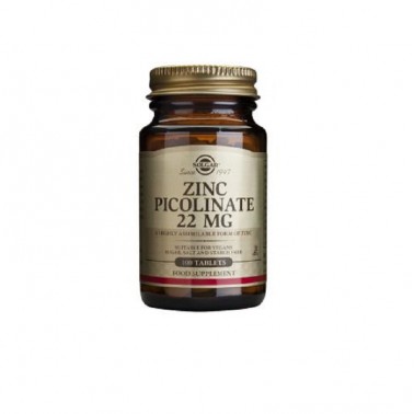 Zinc Picolinato 22mg Solgar, 100 comp.