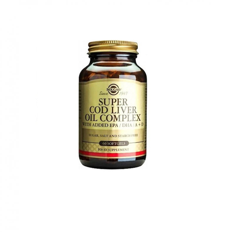 Super Cod Liver Oil Complex Solgar, 60 cap.