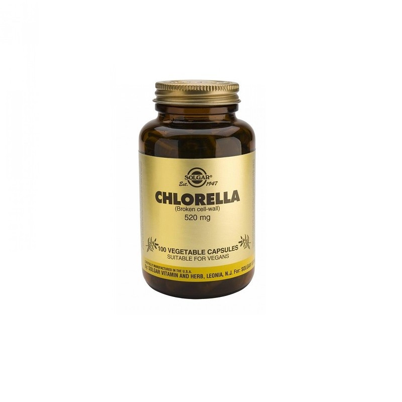 Chlorella (de pared celular rota) Solgar, 100 vegicaps