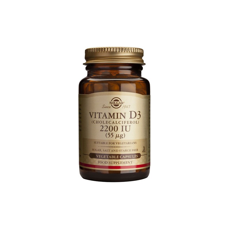 Vitamina D3 2200 ui (55mcg) Solgar 100 cap.
