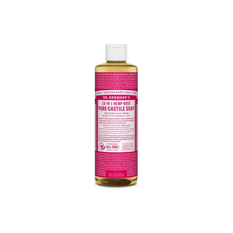 Jabón Líquido Rosas Dr. Bronner´s 475 ml.