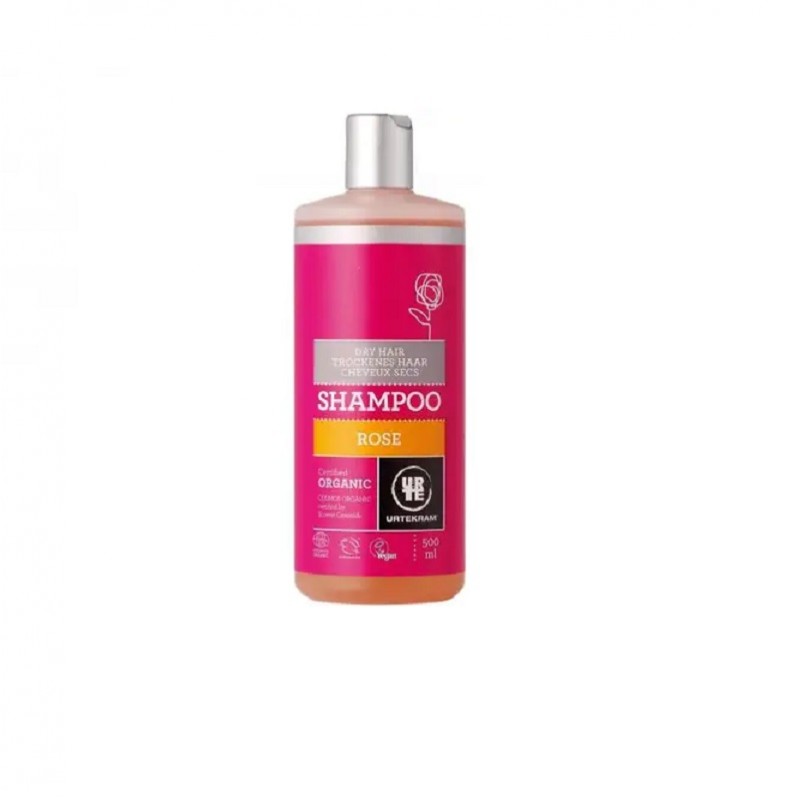 Champú Rosas Cabello Seco Urtekram, 500 ml.