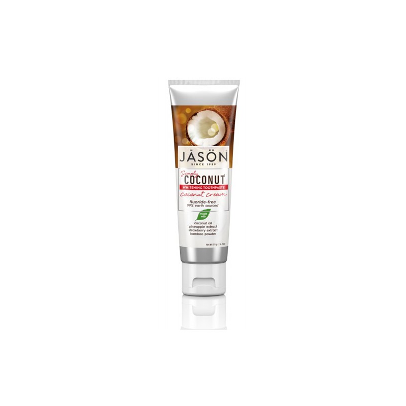 Dentífrico crema de coco Jason, 119 gr.