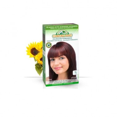 Coloración Permanente Tinte Caoba 5.5 Corpore Sano, 140 ml.