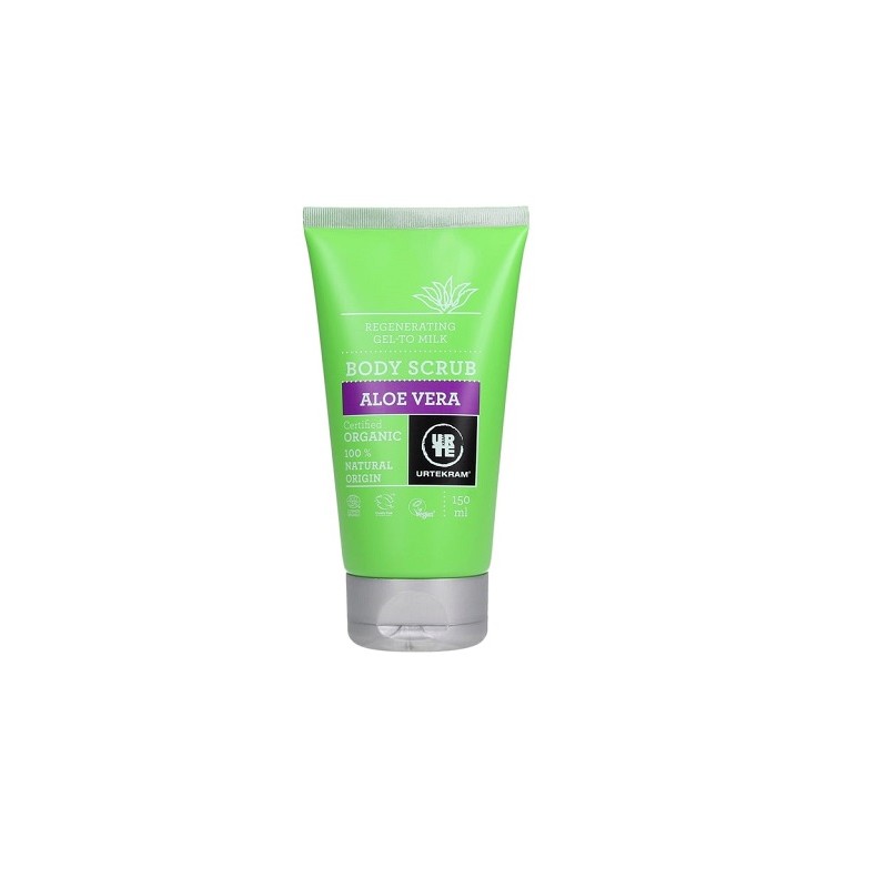 Exfoliante Aloe Vera Urtekram, 150 ml.