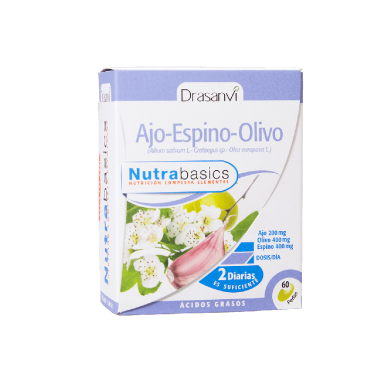 Nutrabasics Ajo Espino Olivo Drasanvi, 60 perlas