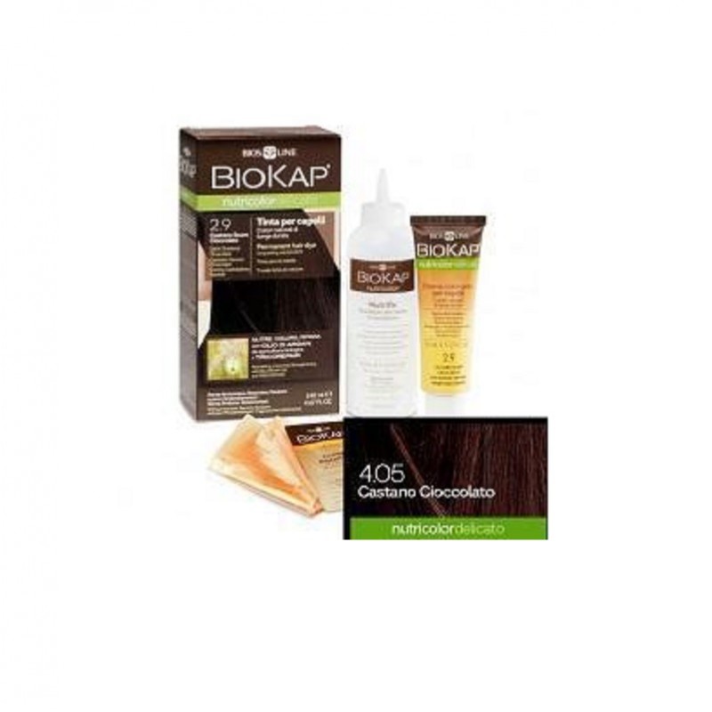 Tinte Castaño Oscuro Chocolate 2.9 DELICATO Biokap, 140 ml