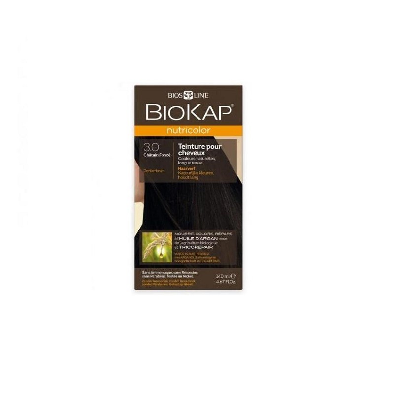 Tinte Dark Brown Dye Castaño Oscuro 3.0 Biokap, 140 ml